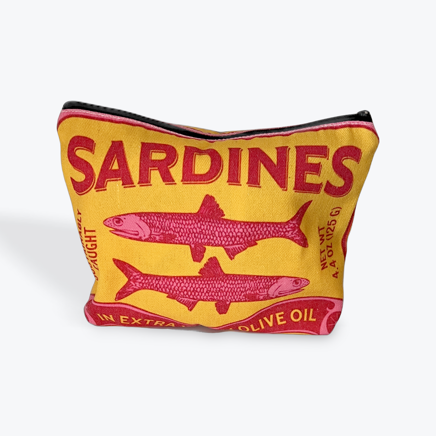 Retro Sardine Makeup Bag Sardine Yellow Byron Bay Olive Co. byron-bay-olives.myshopify.com Byron Bay Olive Company
