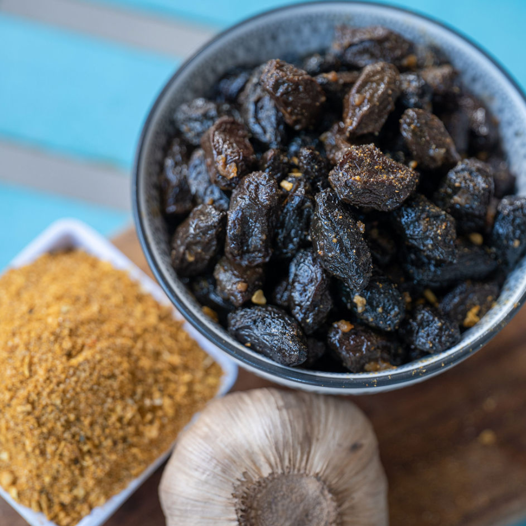 Dry Kalamata Olives with Moroccan Spices
