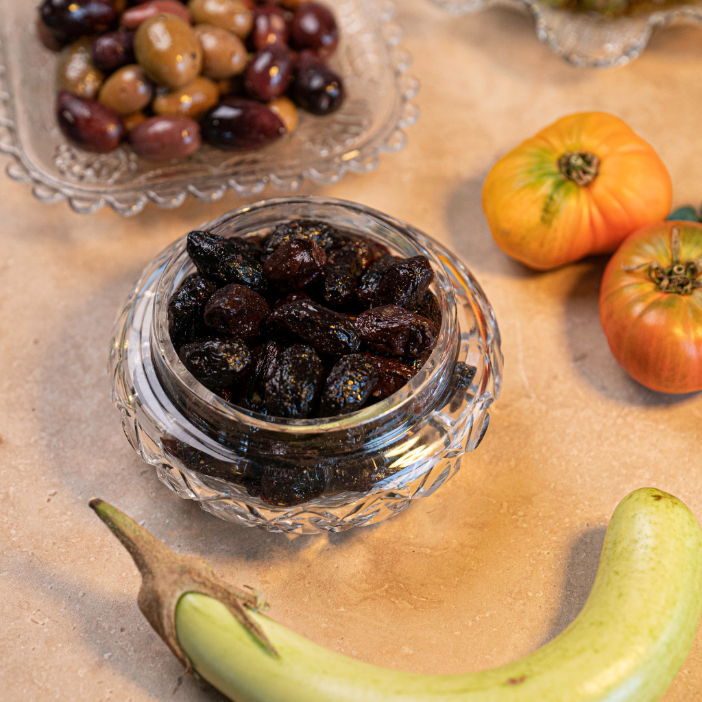 Dry Kalamata Olives with Moroccan Spices