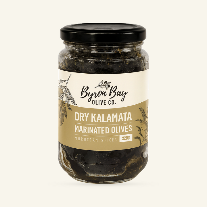 Dry Kalamata Olives with Moroccan Spices