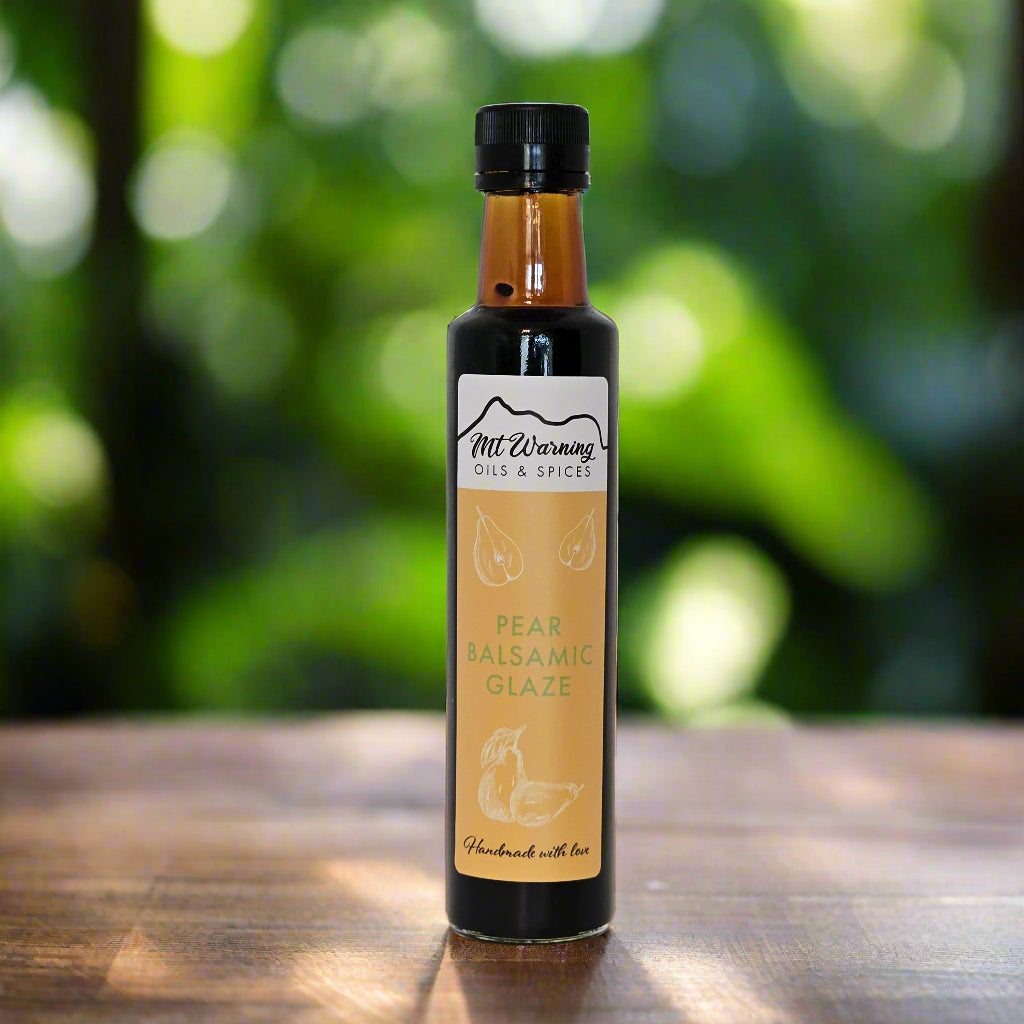 Pear Balsamic Vinegar Glaze - 250mL  Mt Warning Condiments byron-bay-olives.myshopify.com Byron Bay Olive Company