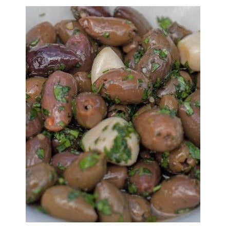 Pitted Kalamata Olives / Herbs &amp; Garlic  Byron Bay Olive Co. Olives byron-bay-olives.myshopify.com Byron Bay Olive Company